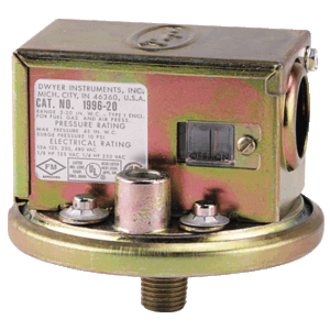 DWYER 1996 gas pressure switch