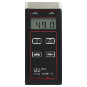 DWYER 490A hydronic differential pressure manometer