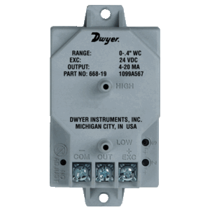 DWYER 668 differential pressure transmitter